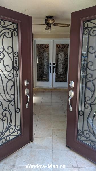 Front door. Santa Ana. Chestnut brown